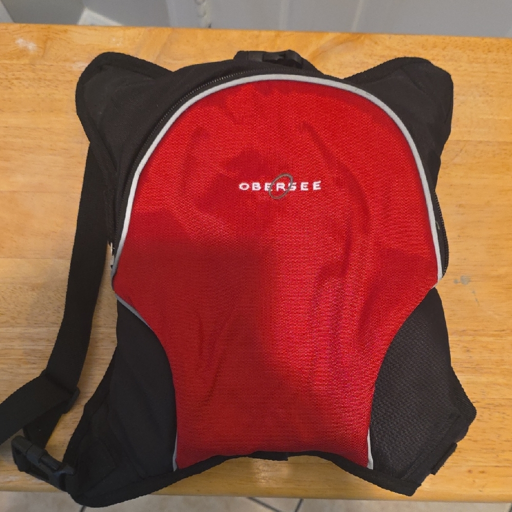 Obersee Red and Black Women's Bottle  Backpack Cooler